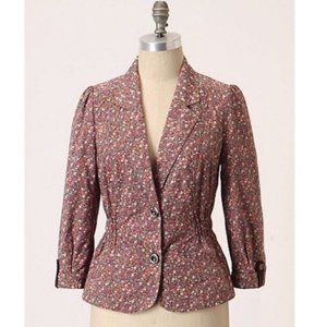 Anthropologie Etta Twa Floral Blazer